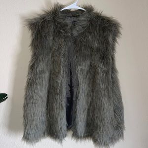 Faux fur vest